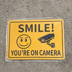 Security Camera Warning‎ Sign - Yellow